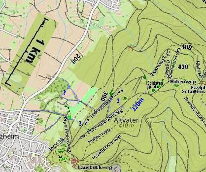 Verlauf Schwoellbach ab Höhenweg Altvater